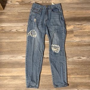 Distressed Light Wash Jeans